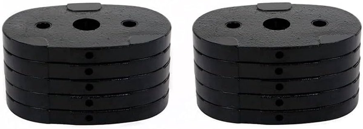 Extra gewichten 2x 22.5 kg - gietijzer - ideaal voor krachttraining - SnelShoppen