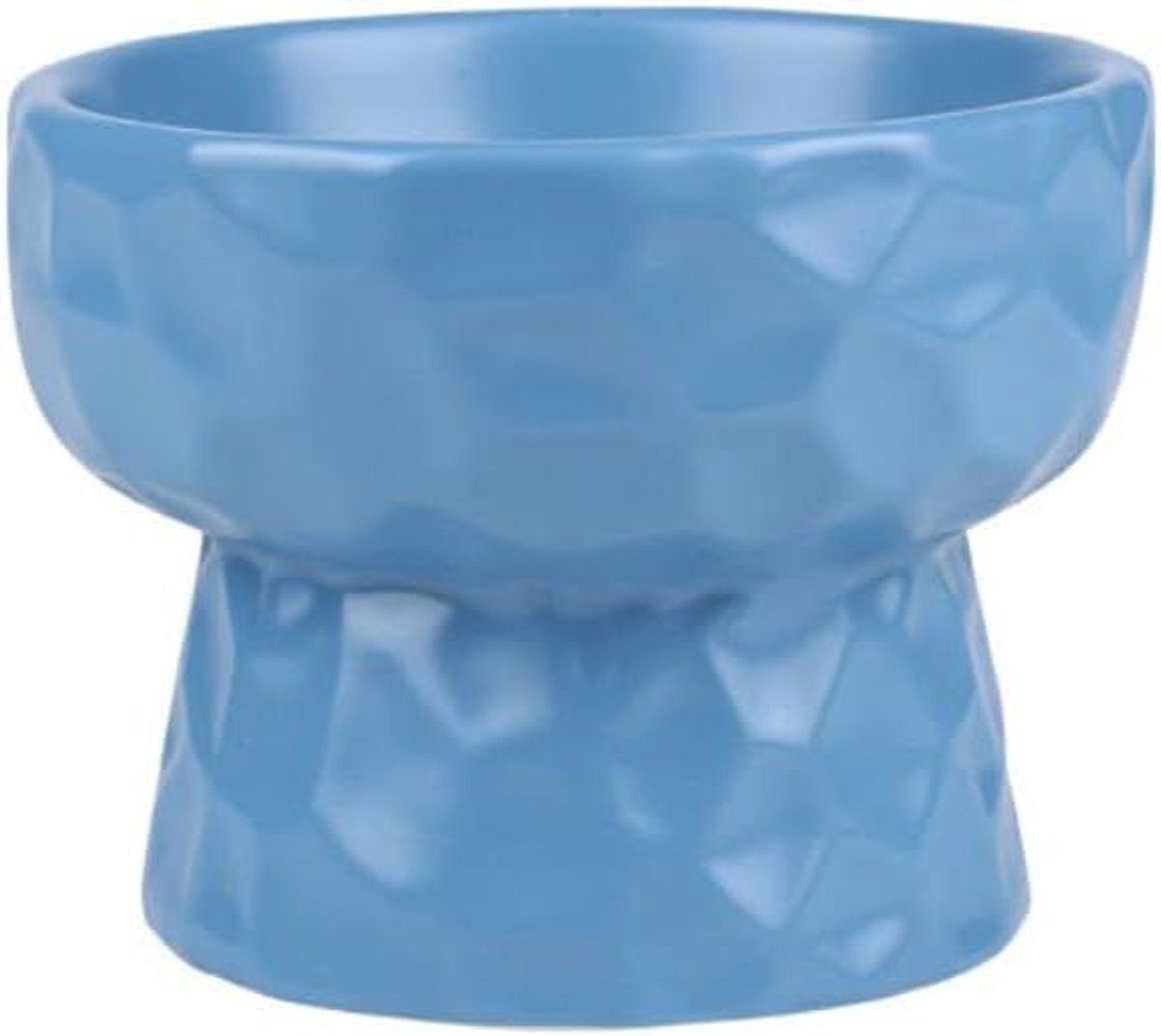 Keramische Voerbak - Hondenbak Kattenbak - Gezond Eten - Verhoogd Anti-braak - 200 ml - Blauw