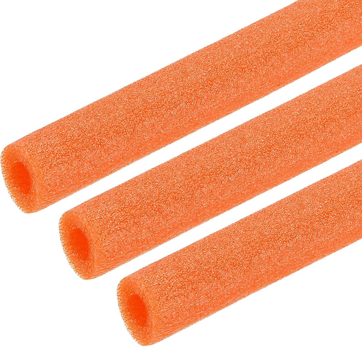 Buisisolatie van schuim, 1 m, Ø 10 mm, 5 mm dikke isolatie, buis schuimslang voor verwarming, sanitair, verwarmingsbuis, koperen buis, 3 stuks (oranje)