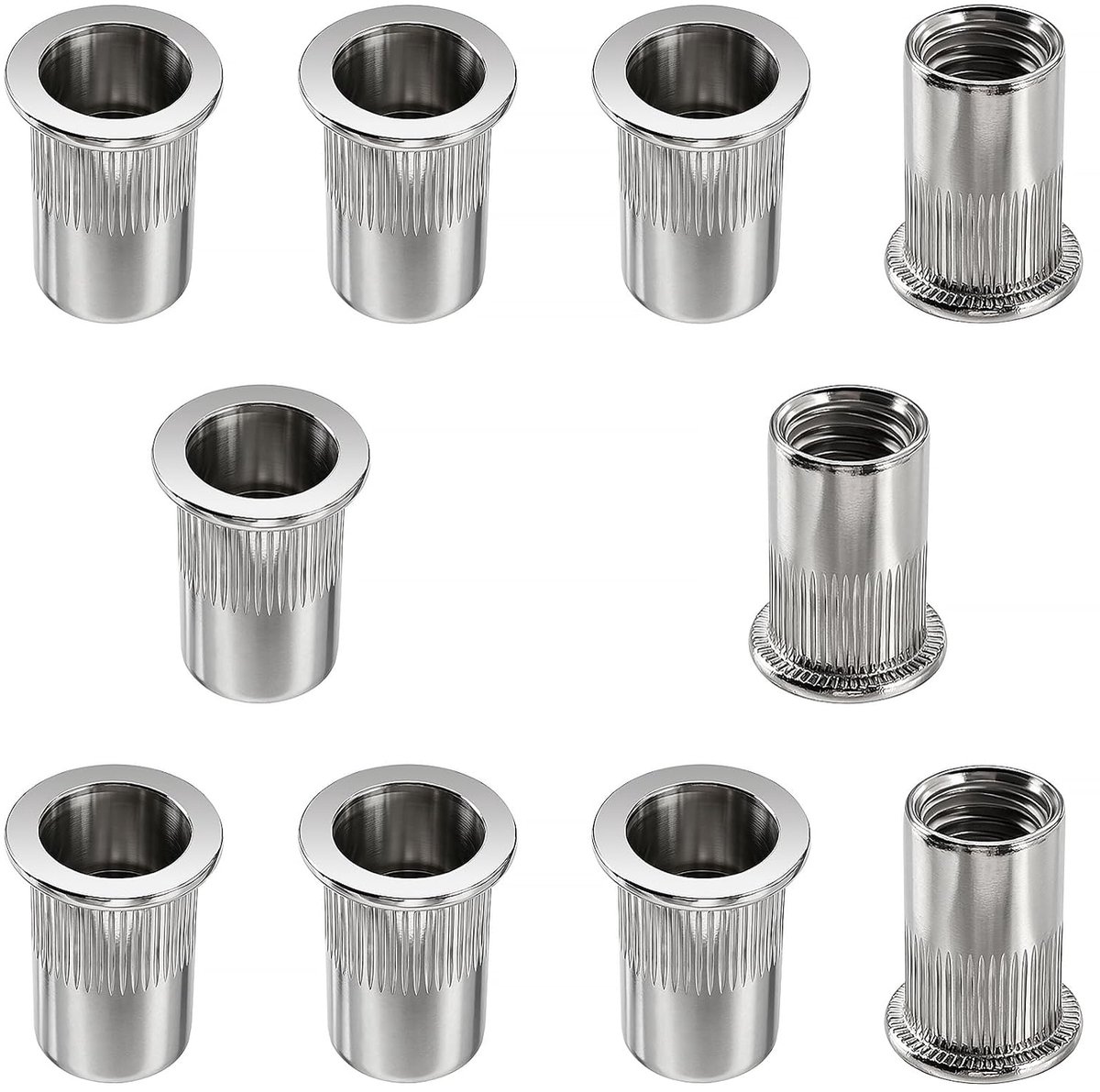 Klinkmoeren, Platte Kop Schroefdraad Insert Nutsert, voor Auto, Meubels