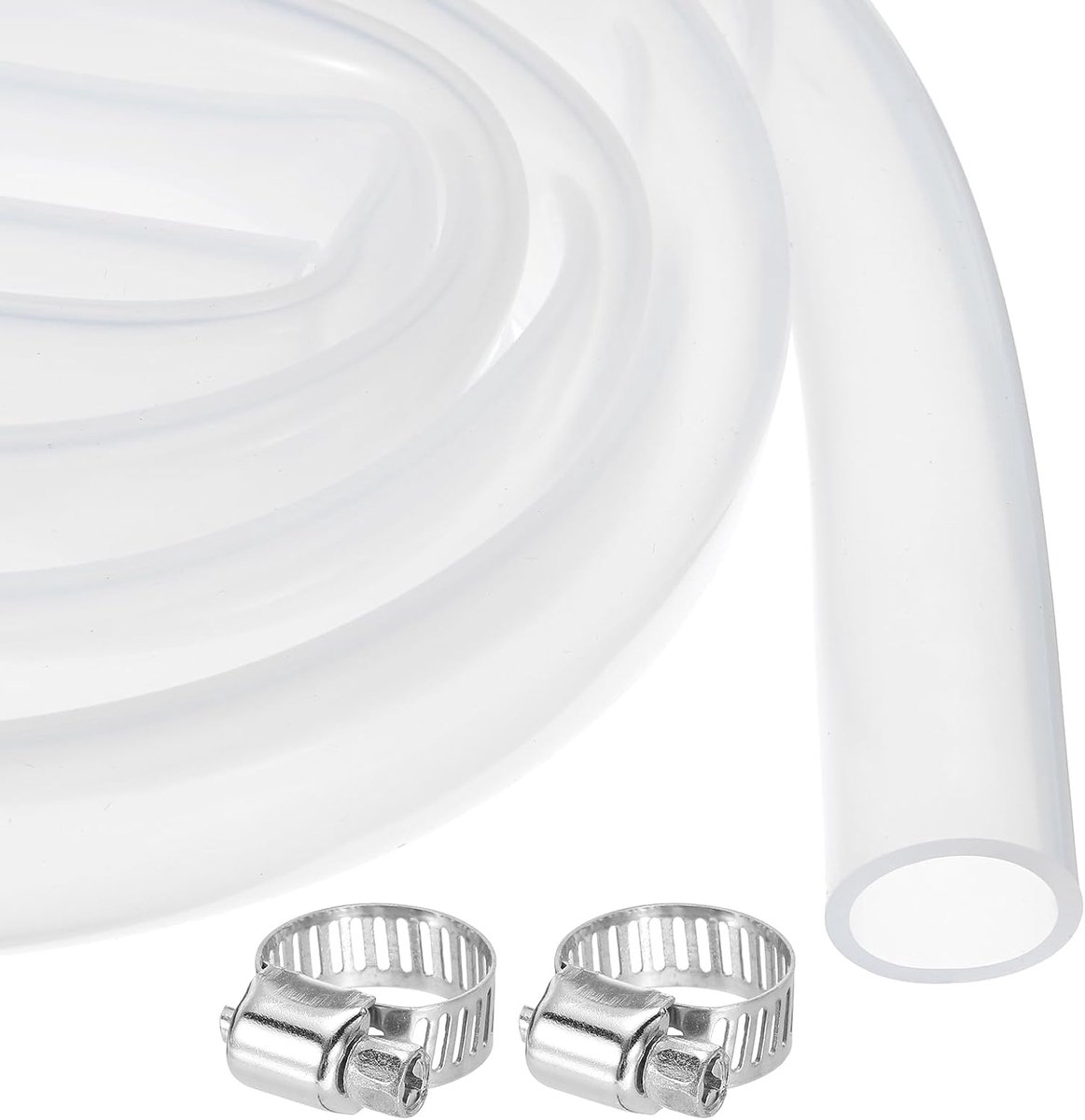 Siliconen slang van transparant rubber, 16 mm x 21 mm, flexibele kunststof slang voor lucht voor bier, wijn, sifonpomp, 5/8 inch ID, met 2 kabelbinders