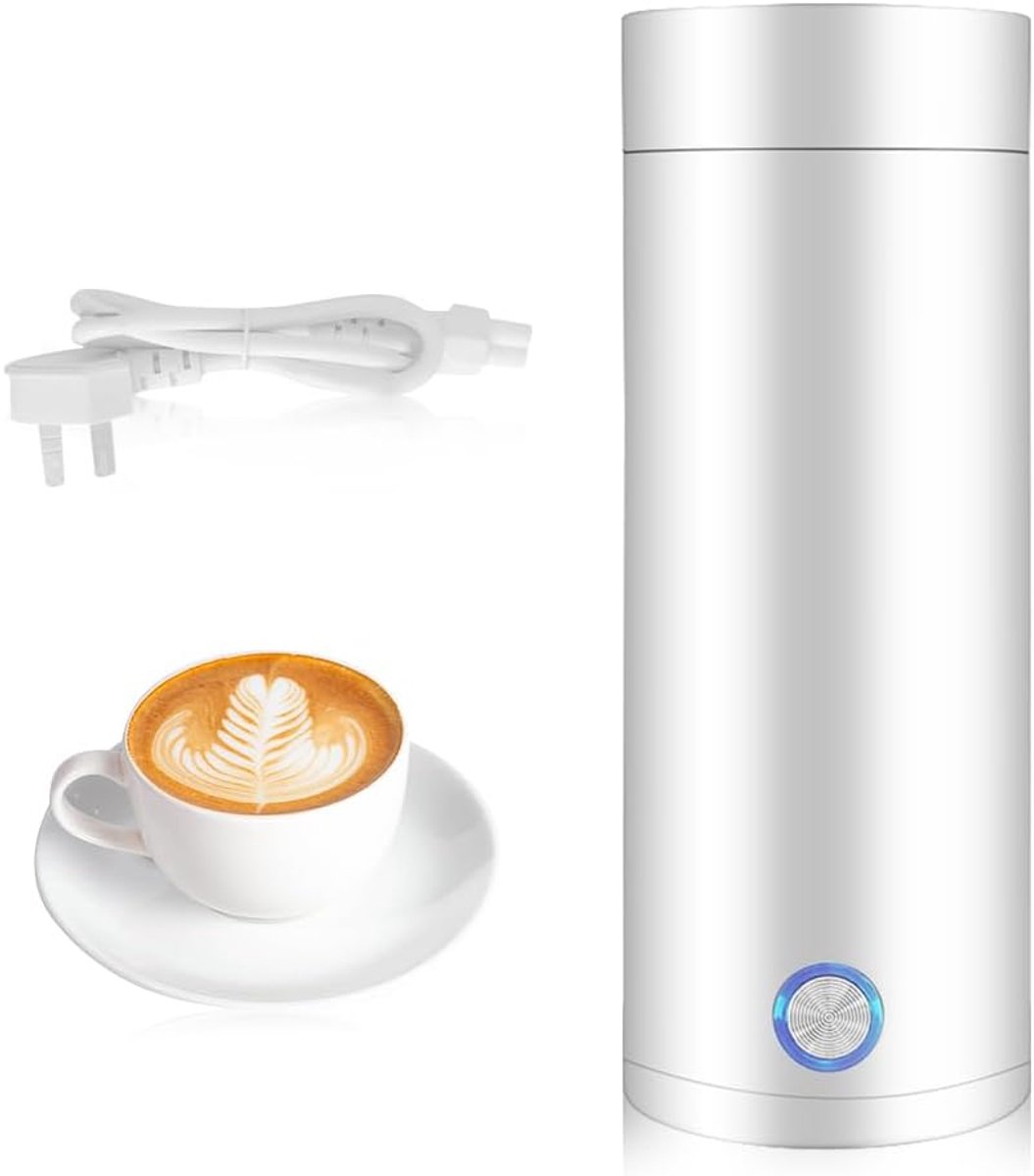 Elektrische waterkoker, 3-in-1 reiswaterkoker, klein, roestvrijstalen voering, snel koken, reiswaterkoker voor thee en melk, koffie, roze