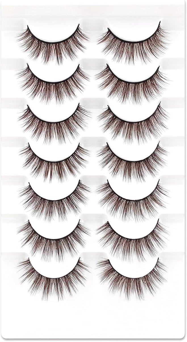 Valse wimpers, kattenoog, pluizig volume, krullend, kattenoog, kunstwimpers, natuurlijke look, herbruikbaar, handgemaakt, faux nerts make-up wimpers (B-H7)