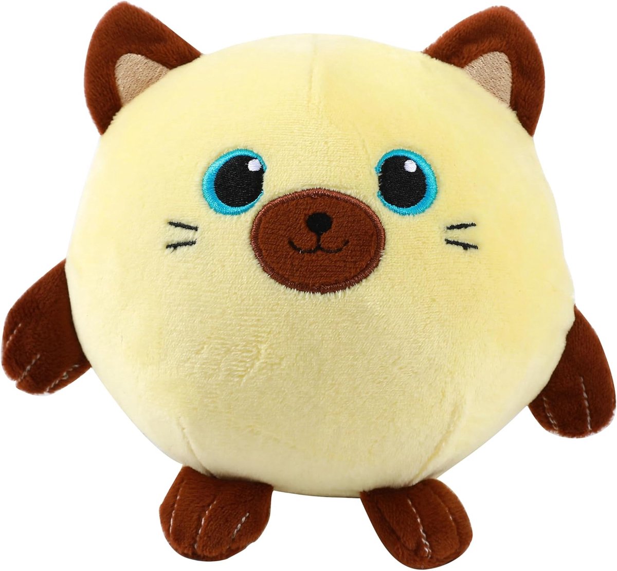- Zacht squishy kussen van traagschuim, 14 cm diameter, squishy kussen, ideaal als cadeau (Siamese Cat)