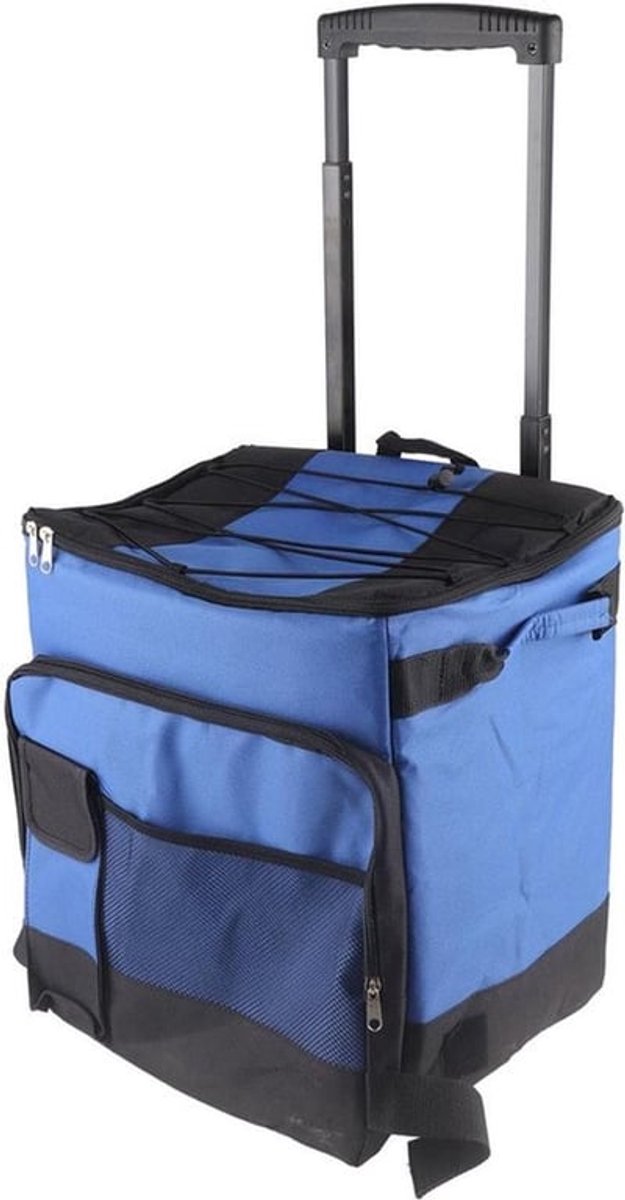 Opvouwbare Rolling Cooler 35L Grote Capaciteit Geïsoleerde Lekvrije Koeltas met Wielen Soft Cooler Cart Lunch Rugzak voor Camping Wandelen BBQ Zomer Reizen