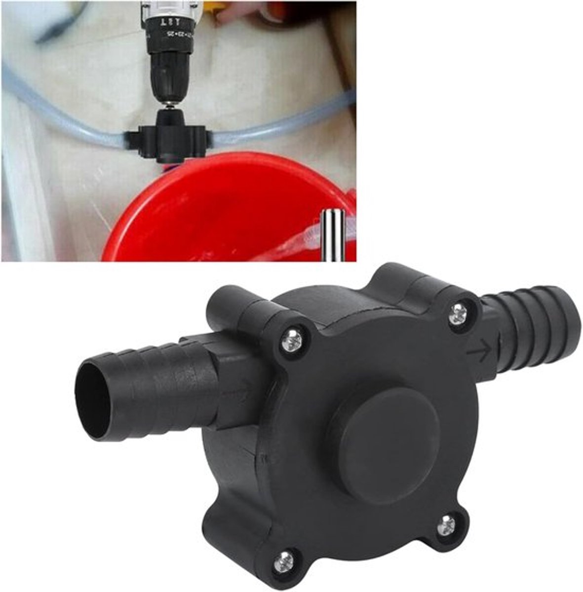 1-delige boorwaterpomp - Mini draagbaar - Centrifugaalpomp - Vloeistofpomp - Voor thuis- en autoreparaties -