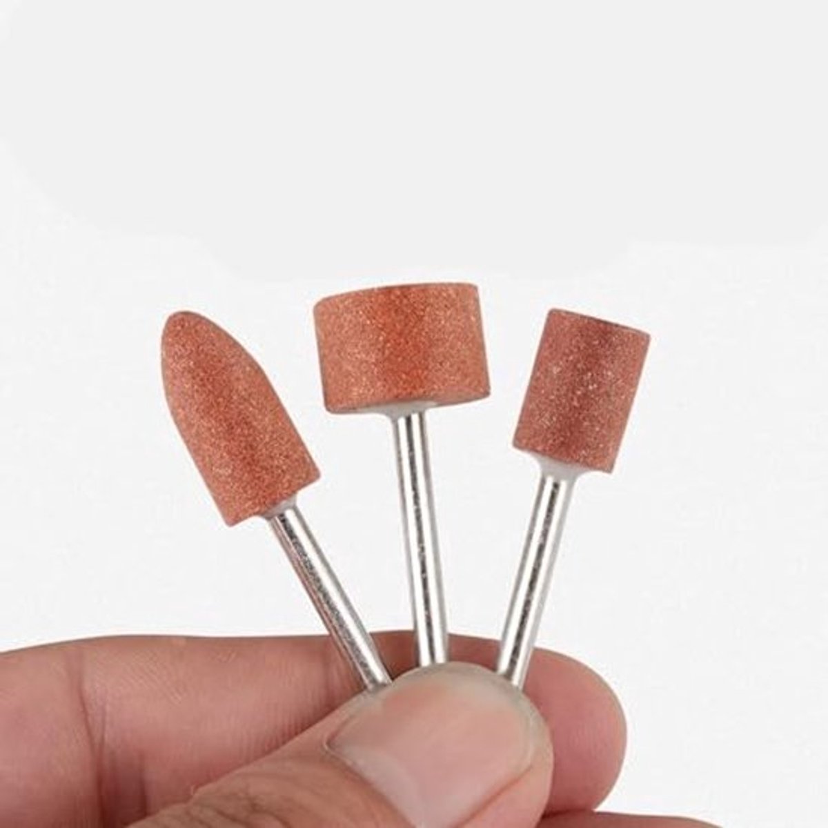 Korund slijppunt, slijpkop, slijpopzetstukken voor rotatiegereedschap, draaigereedschap, accessoires, 1/8 inch schacht voor slijpen, polijsten, ontbramen (18 stuks)