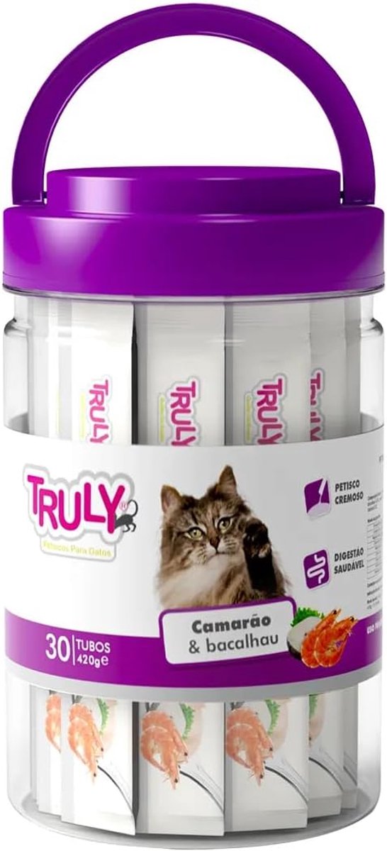 Truly - Creamy Lickable Shrimp and Cod - 420g/Cats //420 - ShopVlot