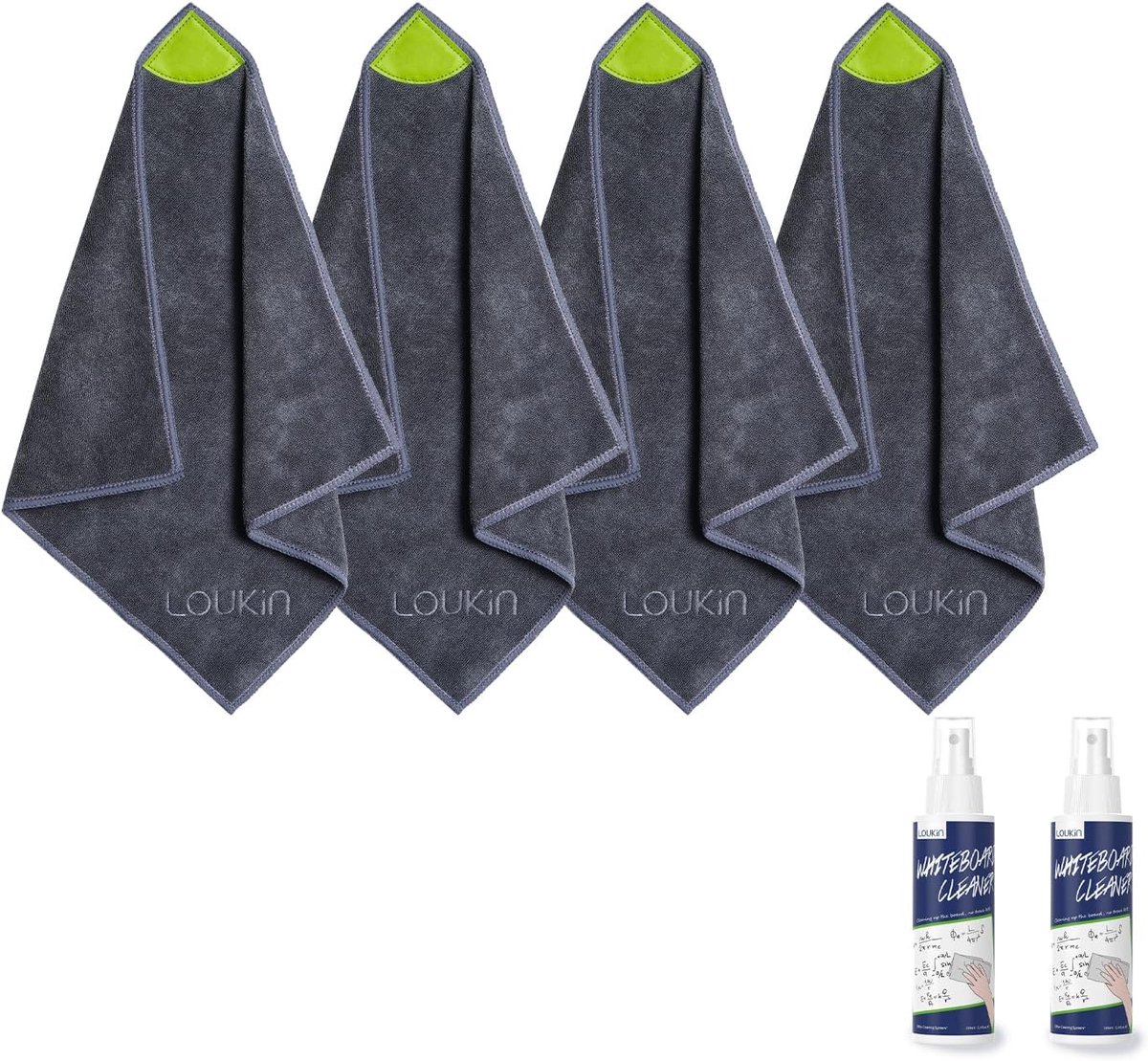 Whiteboard reinigingsdoek 4-pack - magnetisch - microvezel - effectief schoonmaken - ShopVlot