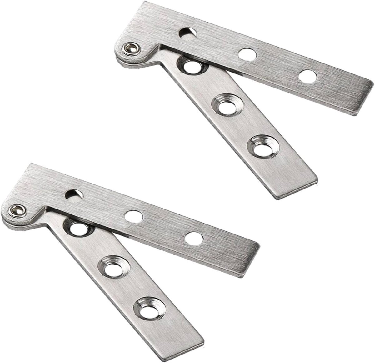 2 stuks deurscharnier, 180 graden breed open scharnier roestvrij staal, opvouwbare klapdeur hardware voor kastkast (64 mm)