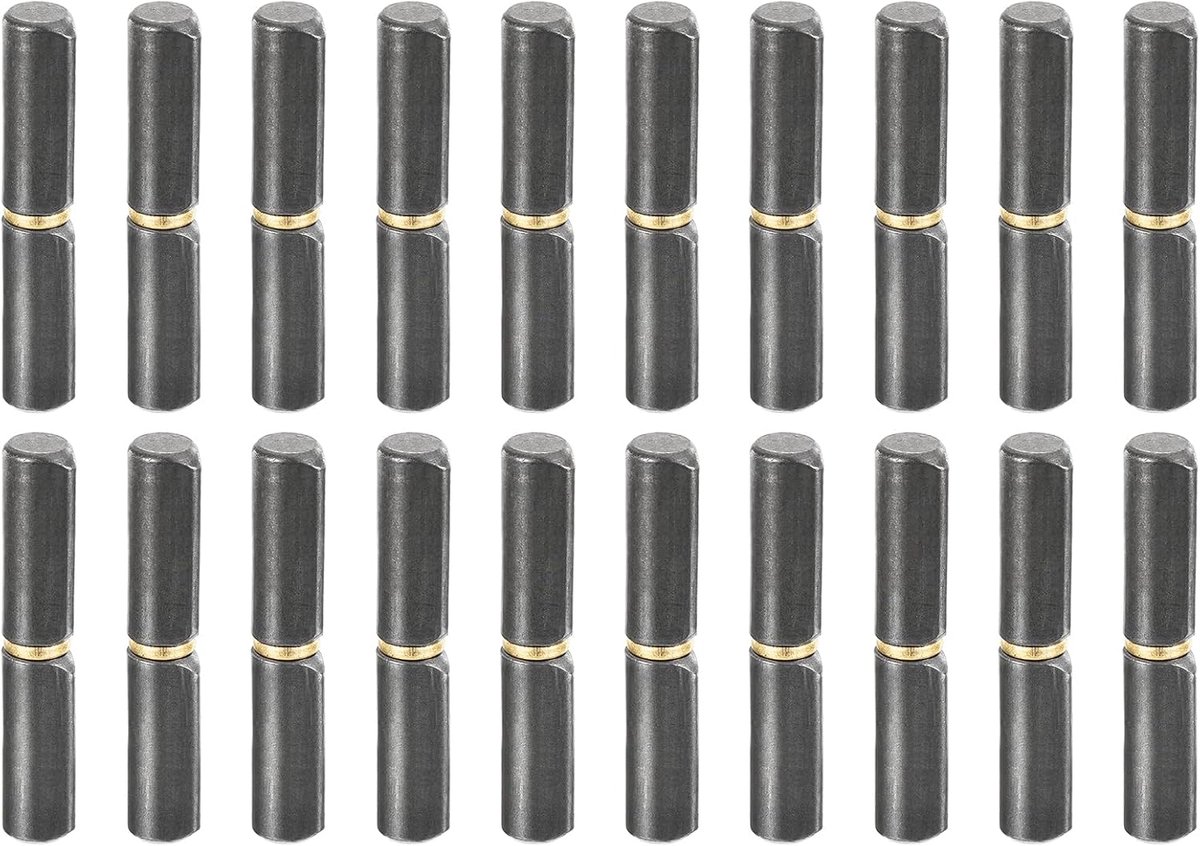 Scharnieren, 2-3/8" x 6/16" (l x b), koolstofstaal, lasscheidbaar, barrelscharnieren voor metalen poort, schommel, deur, aanhanger, ramp, 0,24 inch OD