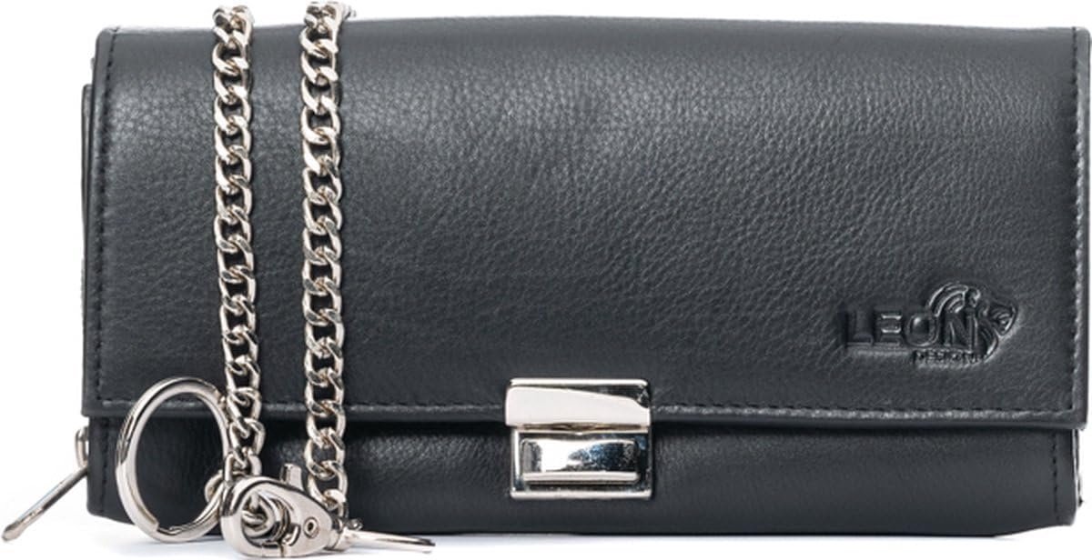Horeca wallet - taille - leer - handgemaakt voor sleutels en kaarten - SnelShoppen