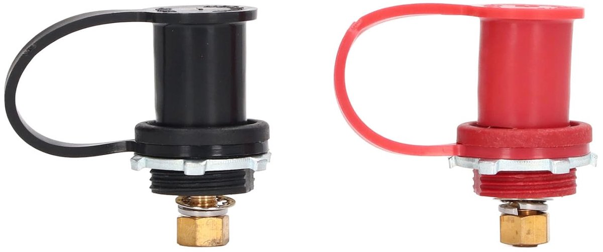 2 Stuks Acculader Post 20mm Stud Cap Connector Terminals voor Auto, Truck en Boot - Duurzame Verbinding voor Betrouwbare Energievoorziening