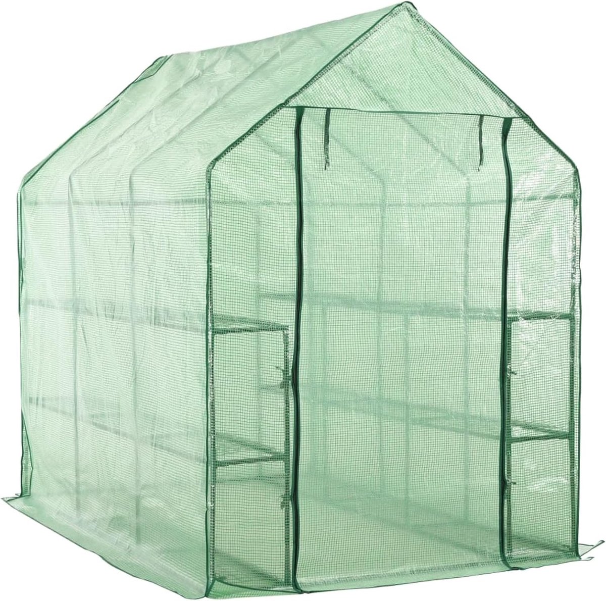 Broeikas met 12 niveaus van staal, 143 x 214 x 196 cm, gazon en tuin, tuinieren, broeikas -46913