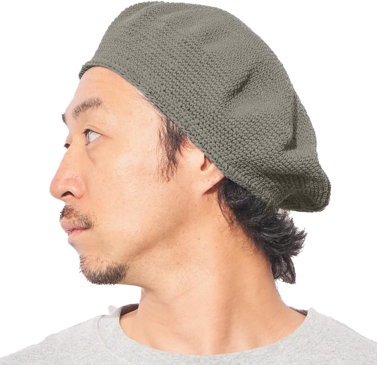 Muts en baret voor dames, gehaakte muts van 100% katoen, Franse muts voor heren, handgemaakt, voor zomer en winter