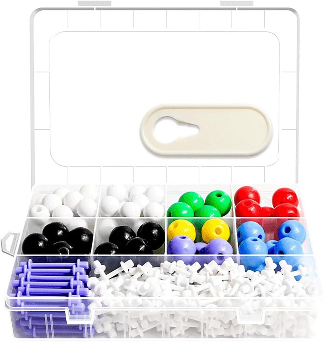 Organische chemie, leerlingen of leraren voor het leren van deem met fulleren-set, bindingen en banen, voor het leren van anorganische organische moleculaire chemie