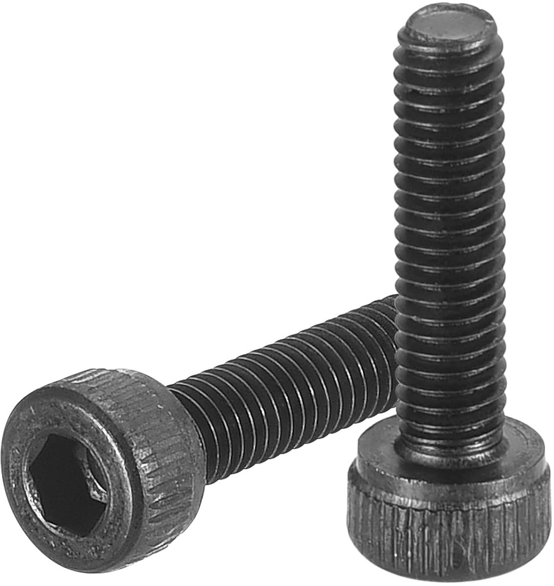M3-0,5 x 12 zeskantschroeven met binnenzeskant, klasse 12,9 koolstofstaal, alle Socket Drive schroef, zeskant volledige schroefdraad zwart oxide bevestigingselementen, 50 stuks