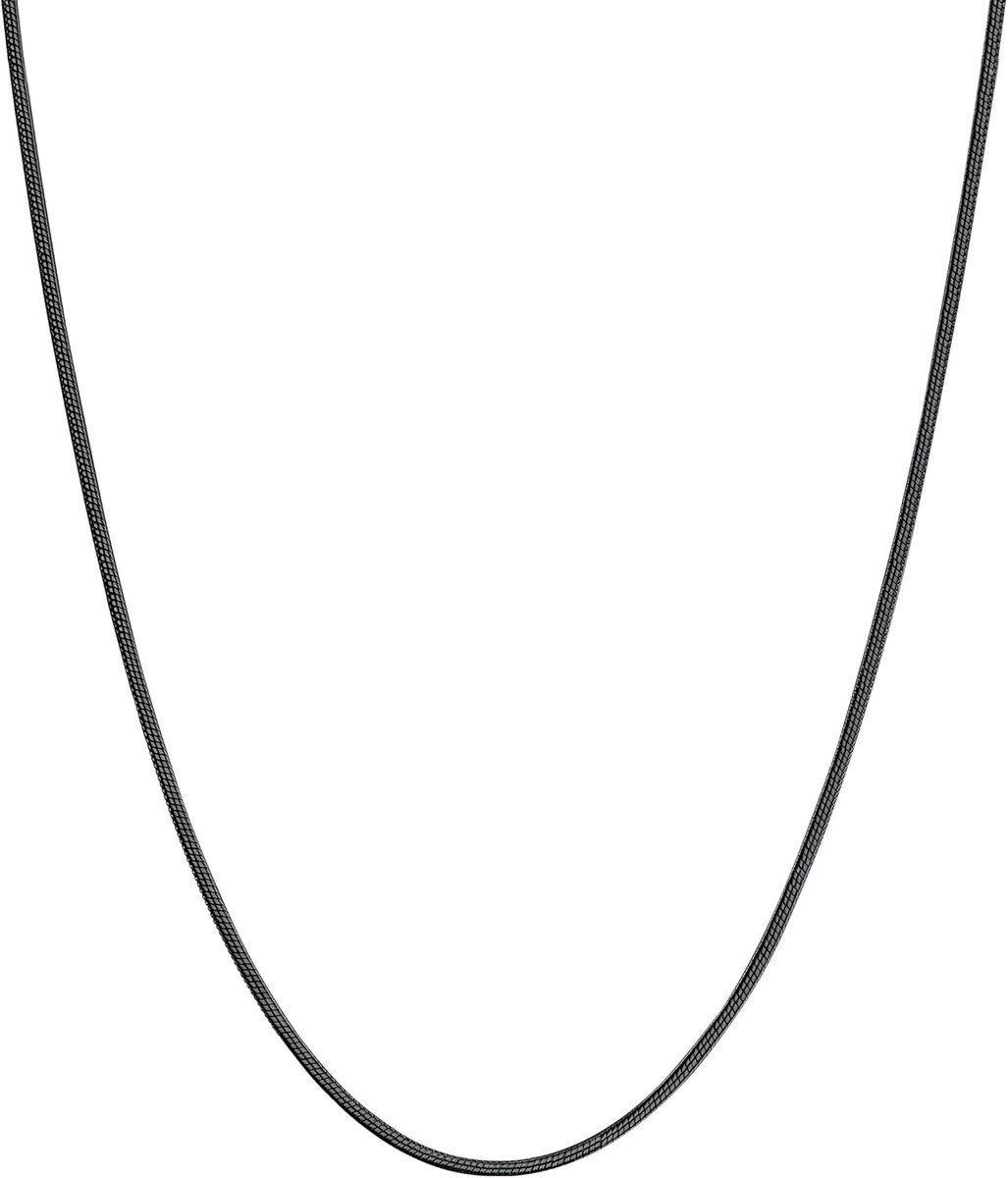 Slangenketting voor dames, dun, 1,2 mm, van roestvrij staal, met verlengketting van 5 cm, lengte 45/50/55/60/65/70/75 cm