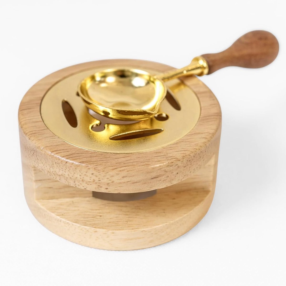 Zegellakwarmer, waszegelwarmer met smeltlepel, zegelwasverwarmer, voor het verzegelen van enveloppen, cadeauverpakkingen, bruiloftsuitnodigingen (stijl 1)