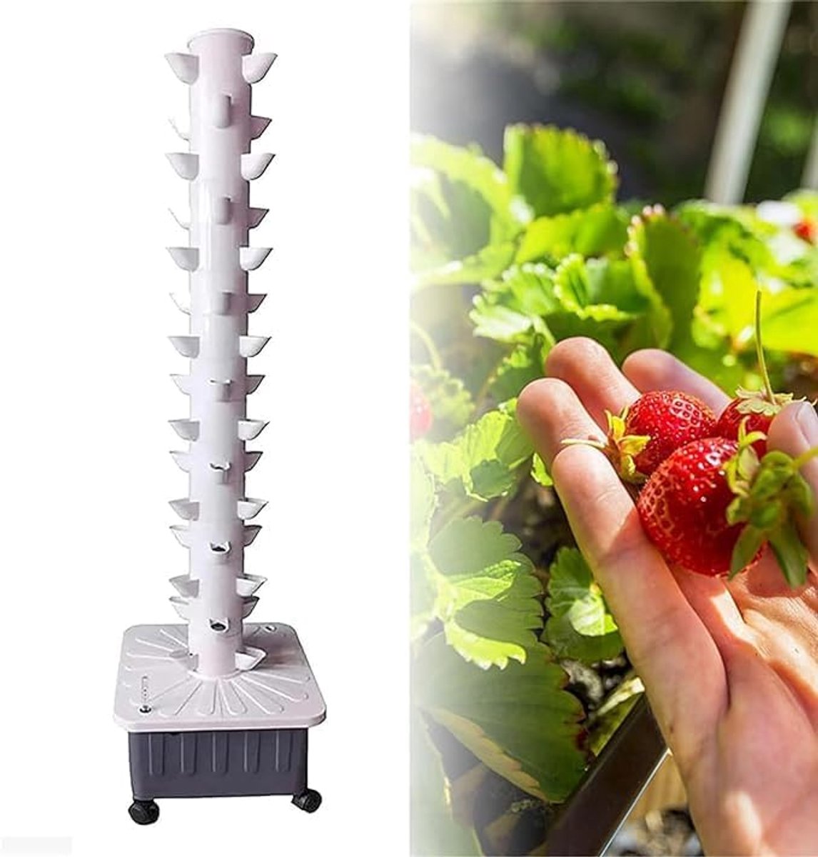 15 lagen, 45 gaten hydrocultuur kweeksysteem De tuin, verticaal hydrocultuur kweeksysteem, Aquaponics kweeksysteem, met drinkpompadapters, netpotten, gemakkelijk te