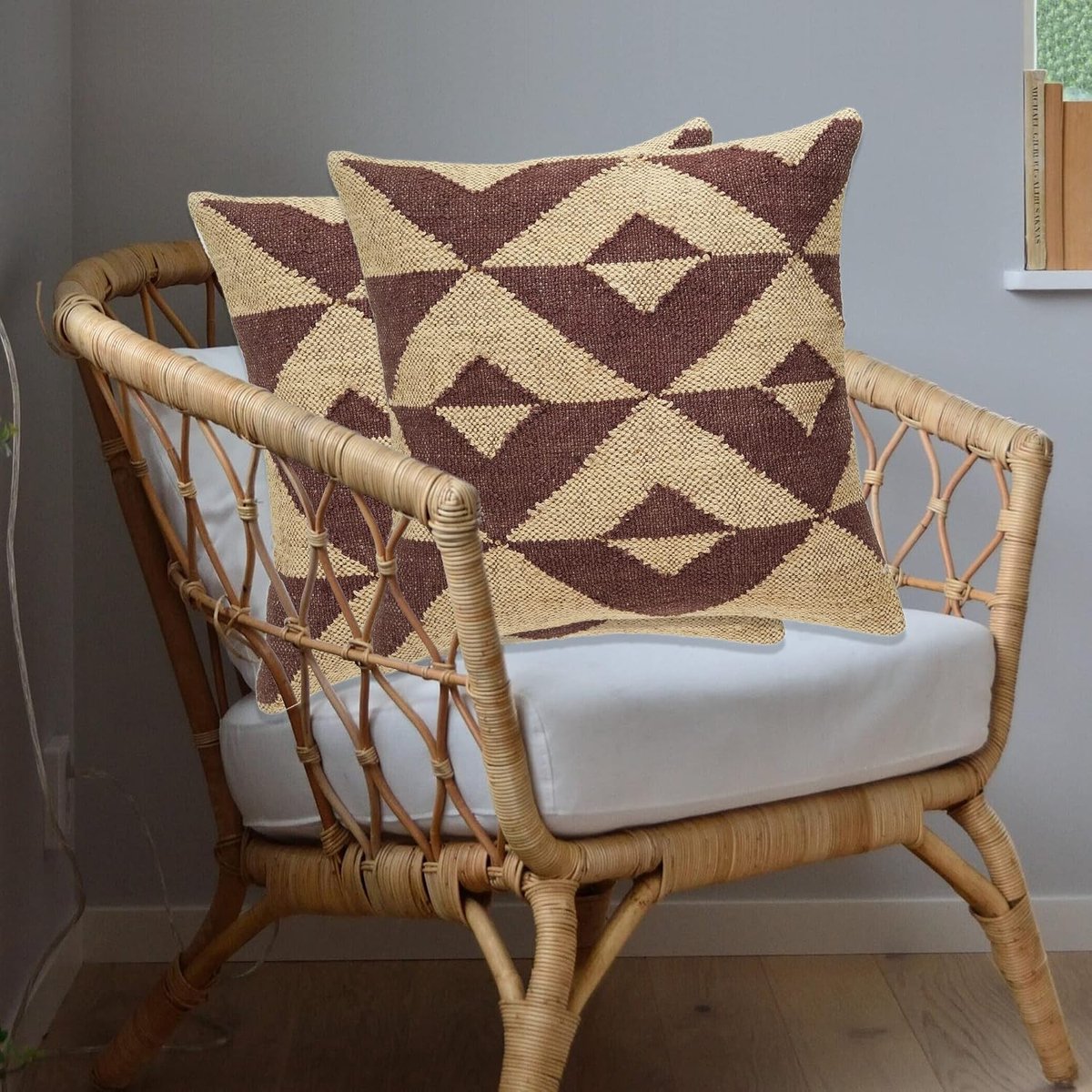 Kussenhoes 45x45 cm - Etnisch Geometrisch - Handgeweven Kelim Design - Perfect voor de woonkamer - SnelShoppen