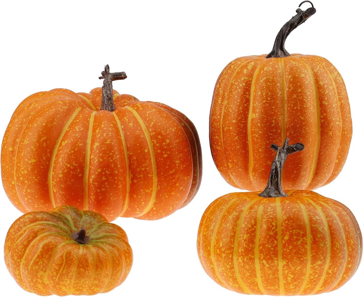 Kunstgroenten Groente Herfst Halloween Kerstmis Decoratieve | Verschillende grootte, realistische oranje pompoen, faux groente model, herfst oogst decoratie, Thanksgiving outdoor veranda