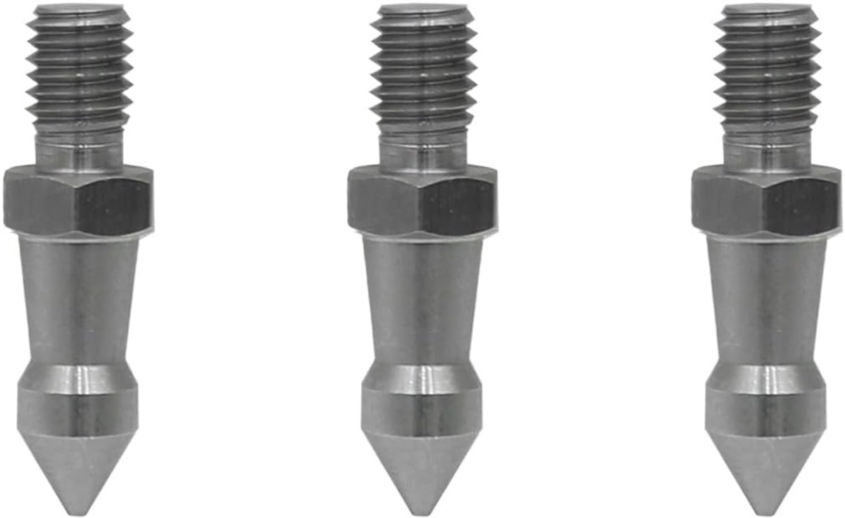3 stuks M8-schroefdraad statiefbevestigingsspike, roestvrij staal, antislip spike vervanging voor camera-monopod en Alpenstock
