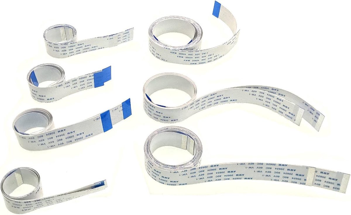 14 stuks 30cm 40cm 50cm 60cm 100cm 150cm 200cm FFC kabel 15 pin, flexibele platte lintkabel, pi camera verlengkabel lang voor Raspberry Pi camera