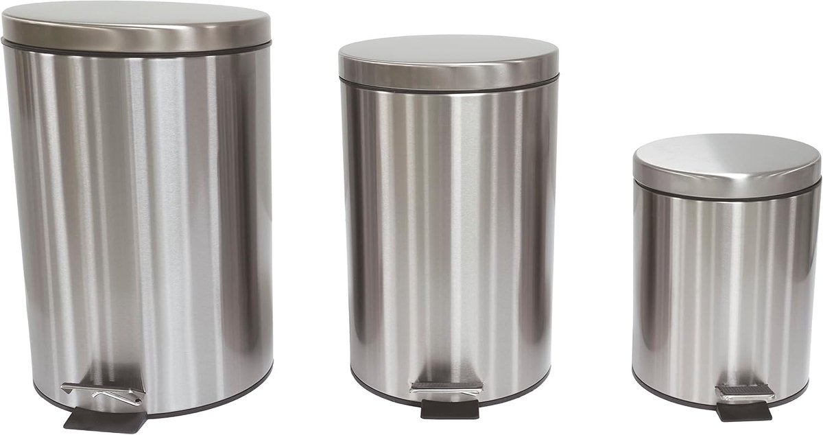 - Pedaalemmer - 20 liter - Roestvrij staal - Satijnen afwerking - Anti-vingerafdrukbehandeling - Pedaalopening en binnenbak met handvat - Praktisch en elegant ontwerp