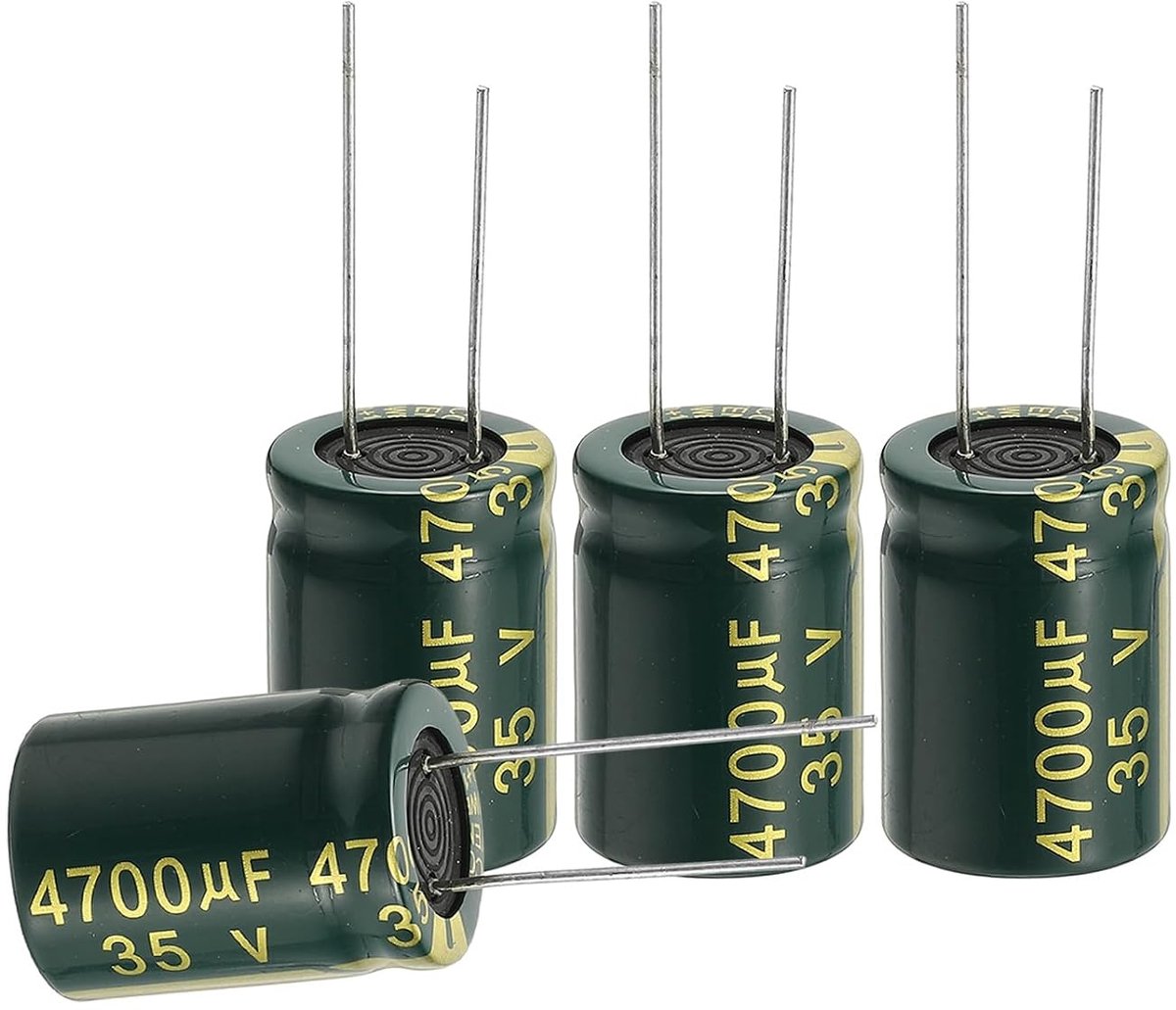 12 stuks elektrolytische condensator hoogfrequentie 4700UF 35V met aluminium radiale leidingen 18 x 25 mm hoge ribbelstroom lage weerstand