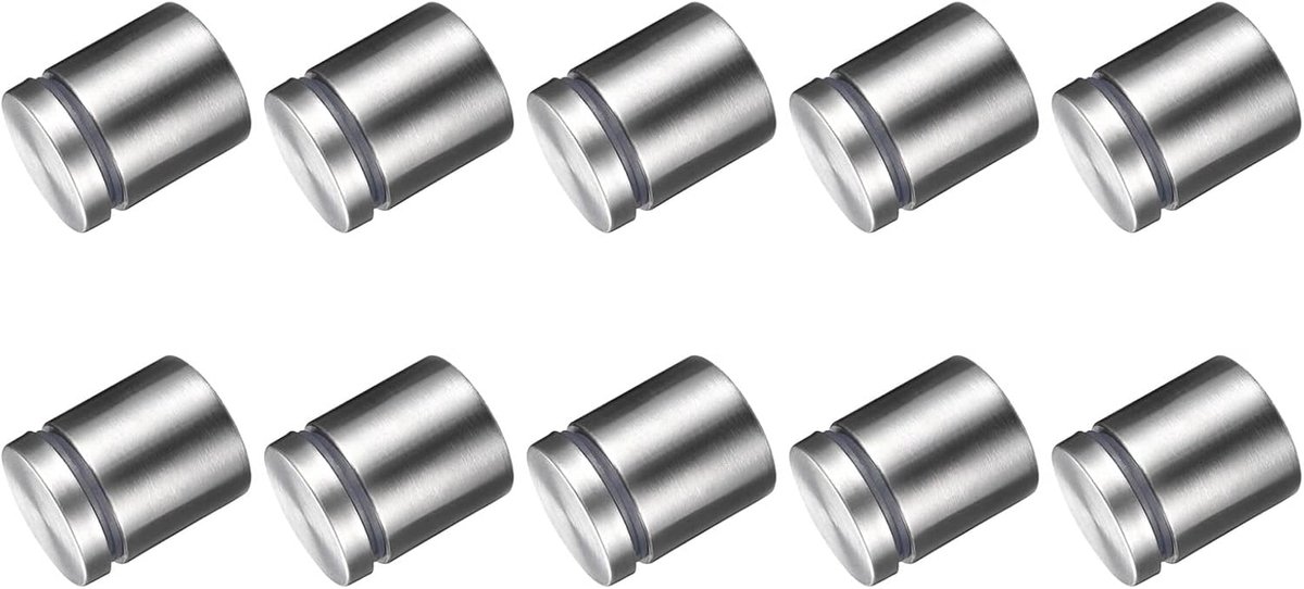 Tekenafstandhouders schroeven (25 x 30 mm) 9 stuks roestvrij staal reclame schroeven glas acryl - voor foto's kaders borden tonen
