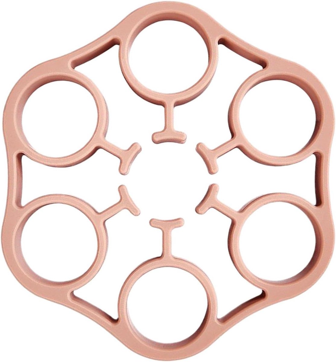 Eierrek Pot - Stoomhouder - Eieren Stomen - Hittebestendig Siliconen - 15.8 x 15.8 cm - Roze