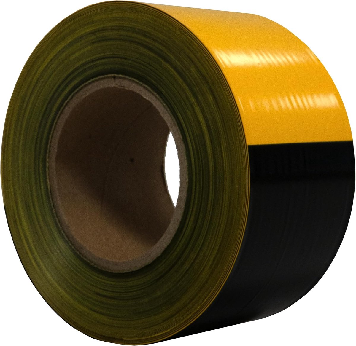 Afzetlint 75 mm x 500 m - zwart-geel geblokt - polypropyleen - voor veilige markering - SnelShoppen