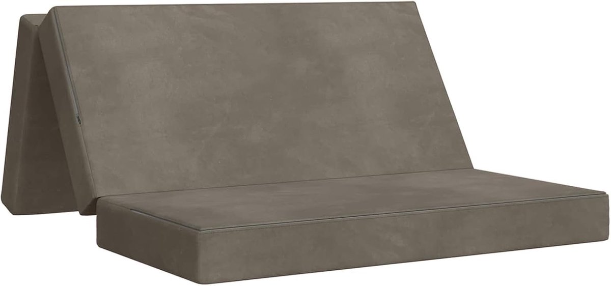 Klapbank bed 120 x 67 x 45 cm lichtgrijs, converteerbare loungebank als logeerbed Boneless sofa vloerbank voor woonkamer slaapkamer 900215