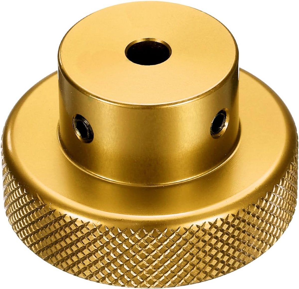 Aluminiumlegering handwiel 40 mm OD 5 mm boring aluminium freesmachine handvat machieedschap handwiel met sleutel en 2 stuks schroeven voor freesmachine draaimachine, goudkleurig