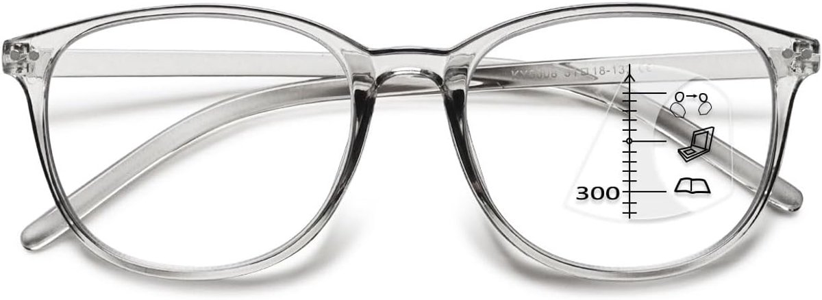 Progressieve multifocusbril voor dames en heren, anti-blauw licht, zichthulp, retro leeshulp, anti-vermoeidheidsbril, 1,0, 1,5, 2,0, 2,5, 3,0, 3,5, 4,0
