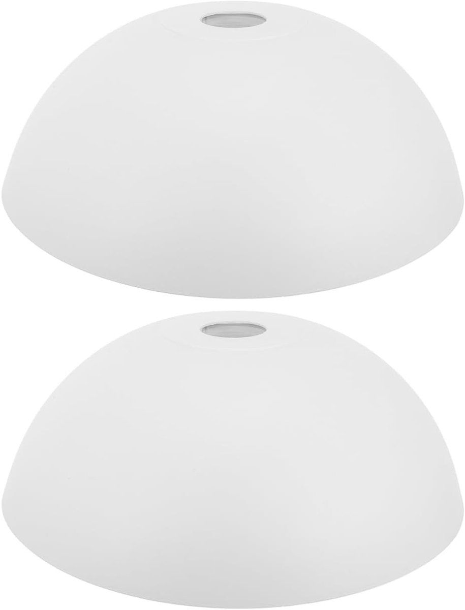Lampenkap afdekking van kunststof voor plafondlamp, plafondlampenkap in koepeldesign, 28,20 cm, 2 stuks, voor woonruimtes en vele wand- en plafondlampen