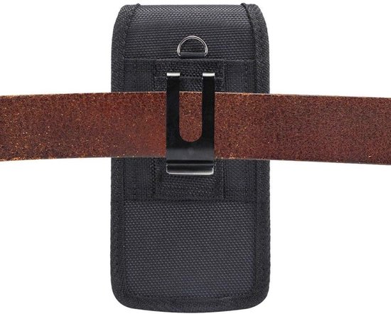 Belt Holster with Metal Clip and Card Holder voor GONEX NEX 5 (2020) - Black — afbeelding 2