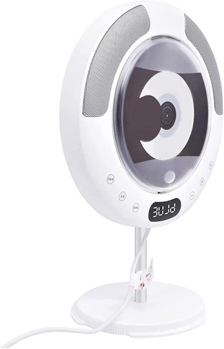 Draagbare CD Speler - Disc Player - Muziek Luisteren - Ingebouwde Stereo Speakers - 185x185x33mm - Wit