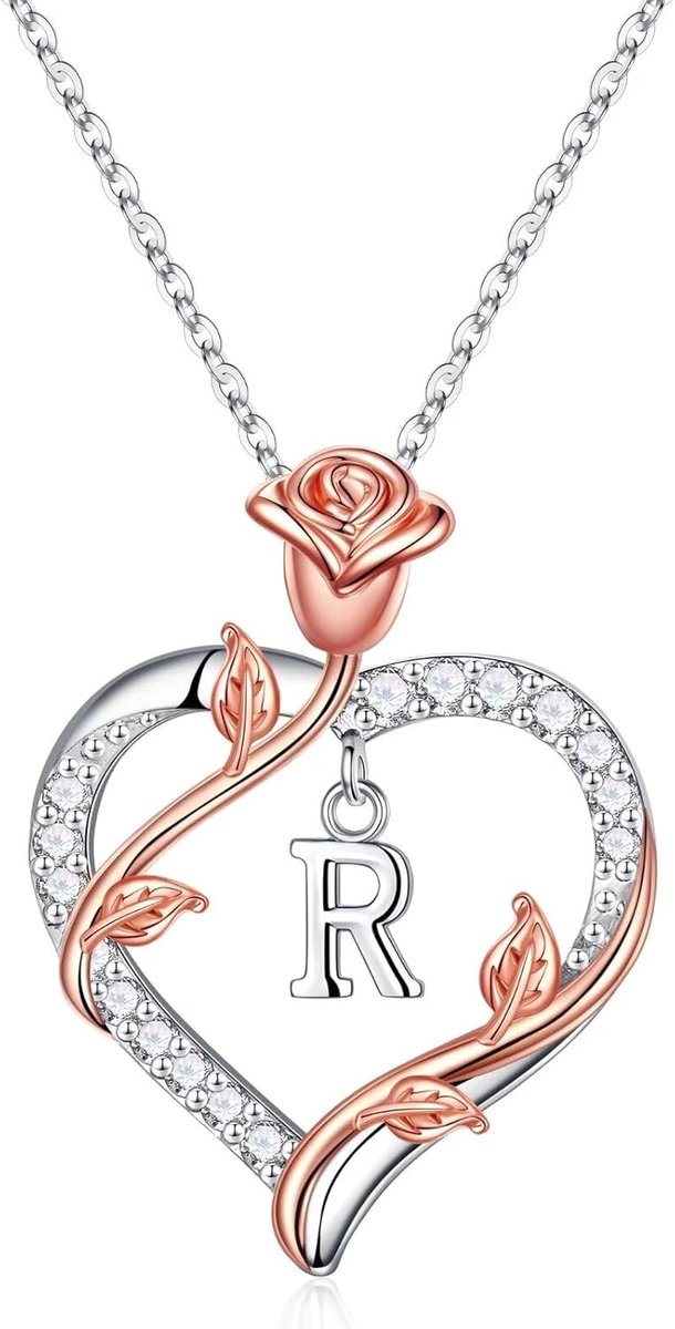 Damesketting met A-Z letters, zilveren roestvrijstalen ketting voor dames, hanger, ketting voor vriendin, cadeaus voor vrouwen, verjaardagscadeau