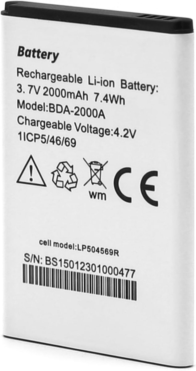 Mobiel batterij 2000mAh - Li-Ion - 3.7V - vervangend voor Doro telefoons - ShopVlot