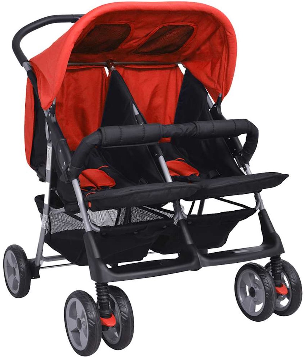 vidaXL vidaXL Tweelingwagen Staal - afbeelding 3