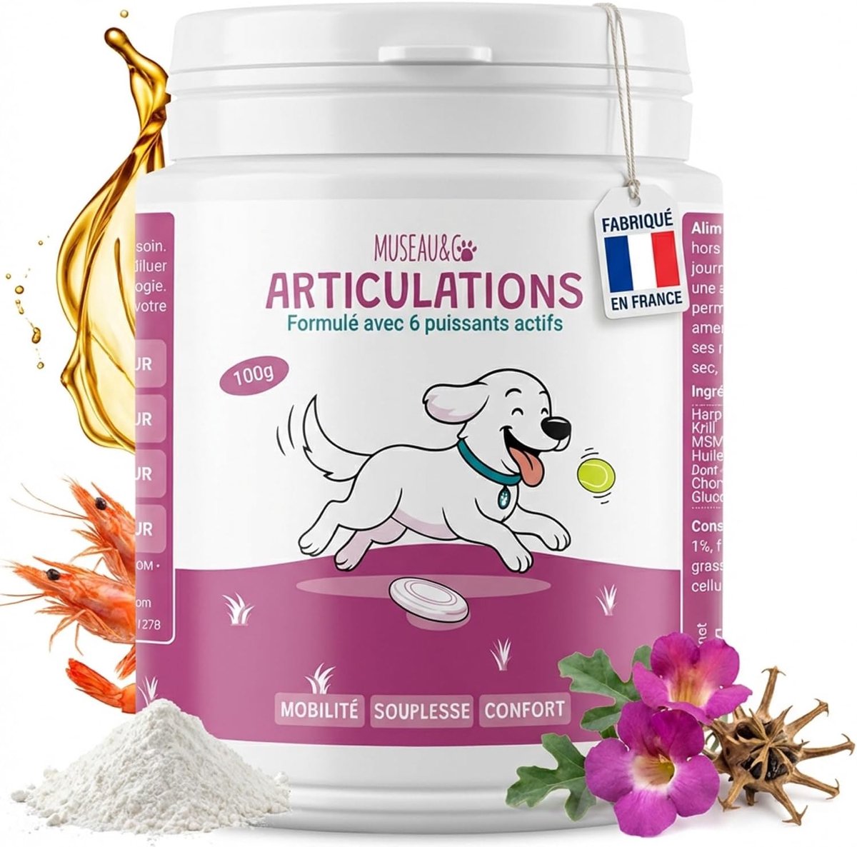 Arthrosepoeder voor honden en katten - 100 g - natuurlijke pijnverlichting - behoud van mobiliteit - ShopVlot