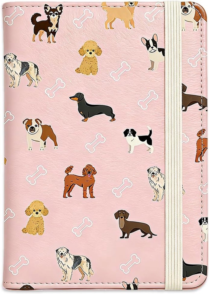 Paspoorthoesje - Leer - Schattig hondenthema - Ideaal voor dierenliefhebbers - ShopVlot