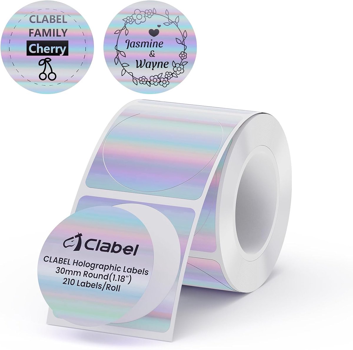 Thermische etiketten 30 x 30 mm - holografisch - zelfklevend - perfect voor labelen - ShopVlot