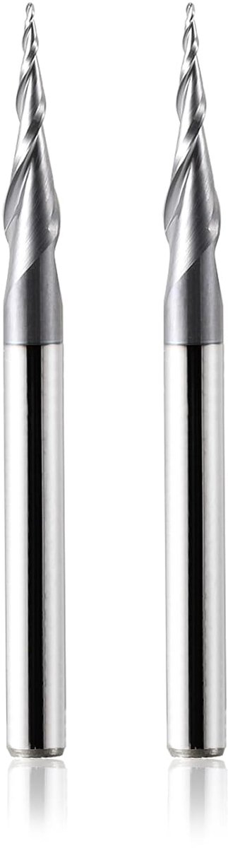Milling Cutter 2 Fluiten R0.25 mm - TiAlN Coating - Volledige carbide schacht - Ideaal voor 2D en 3D graveren - ShopVlot