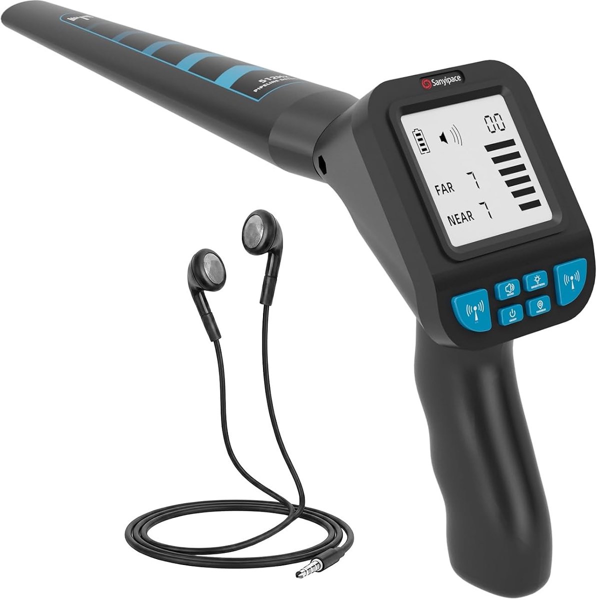 Opvouwbaar 512 Hz detectieapparaat - met zender en oordopjes - USB oplaadbaar - ideaal voor rioolinspectie - ShopVlot