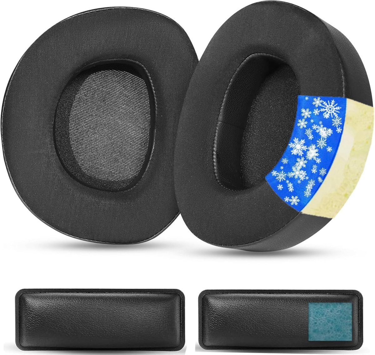 Vervangende Oorkussens voor Hoofdtelefoon - Koelende Gel - Ice Silk Stof - Verhoogt Comfort - ShopVlot