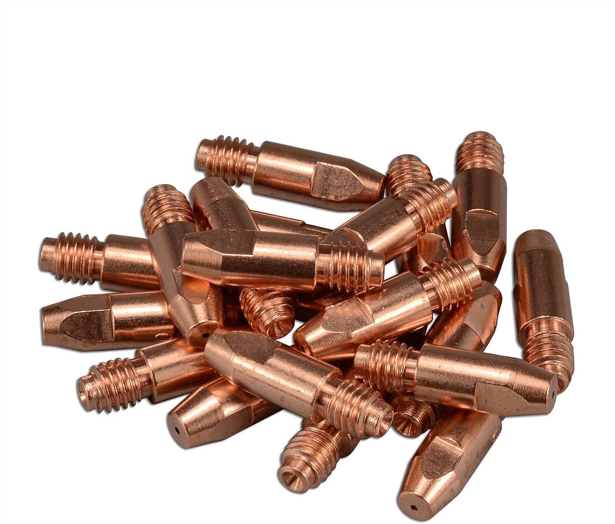 Contacttips MIG MAG 1mm M8 x 30mm - Koperen verbruiksartikelen - 20 stuks voor MB36 lasbrander - ShopVlot
