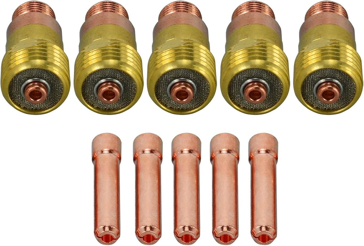 TIG collet kit 2.4mm - gas lens 17GL332 - 10N24S - geschikt voor SR WP 17 18 26 - ShopVlot